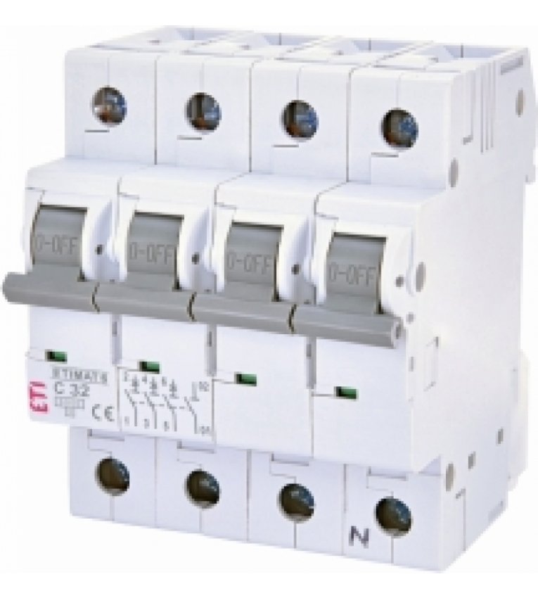 Автоматичний вимикач ETI 002146519 ETIMAT 6 3p+N C 32А (6 kA) - 2146519
