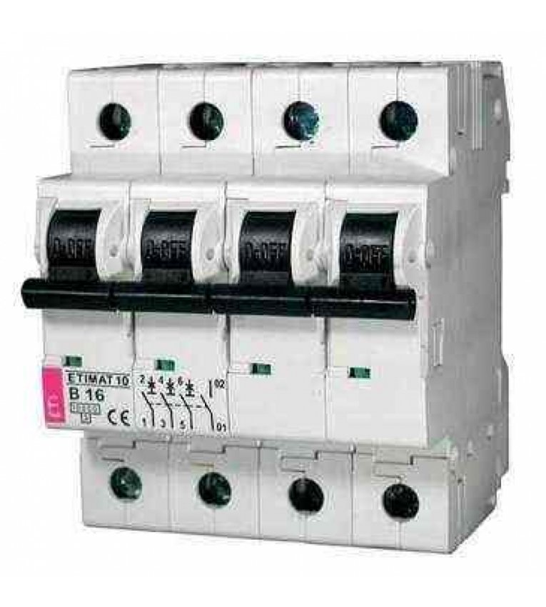 Автоматичний вимикач ETI 002146521 ETIMAT 6 3p+N C 50А (6 kA) - 2146521