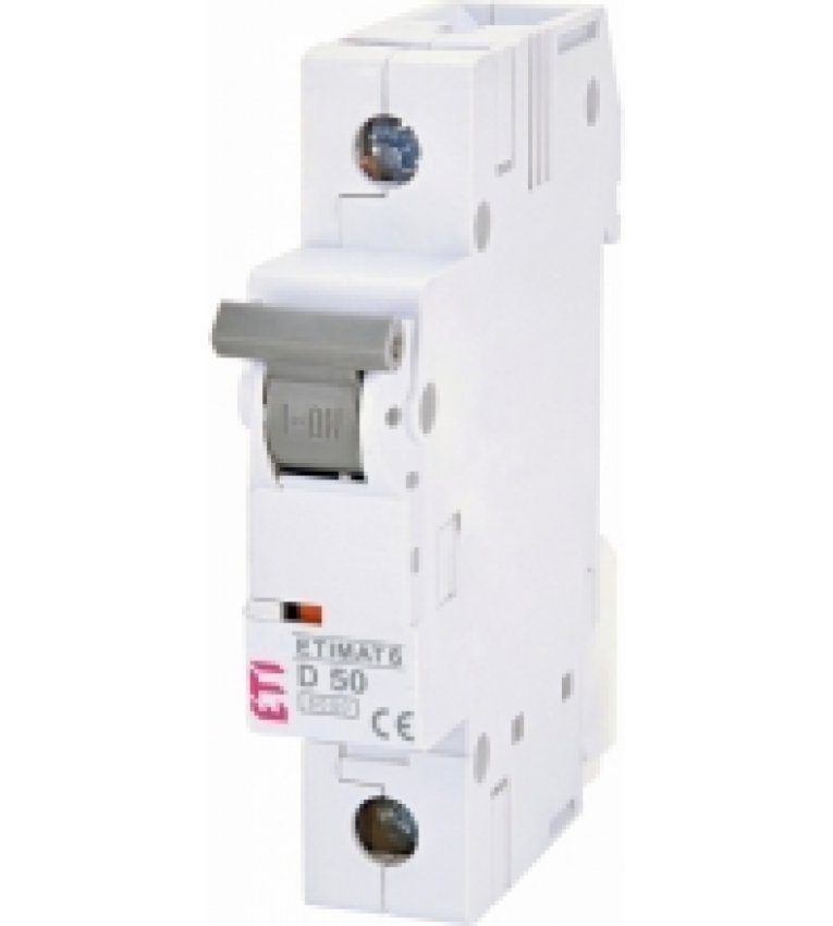 Автоматичний вимикач ETI 002161521 ETIMAT 6 1p D 50A (6kA) - 2161521