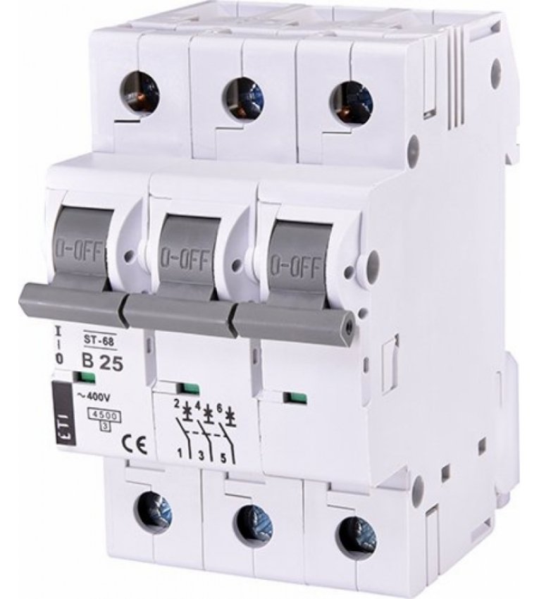 Автоматичний вимикач ETI 002171318 ST-68 1p B 25А (4.5 kA) - 2171318