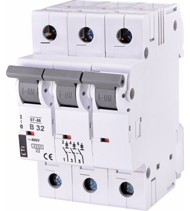 Автоматический выключатель ETI 002171319 ST-68 1p B 32А (4.5 kA) - 2171319