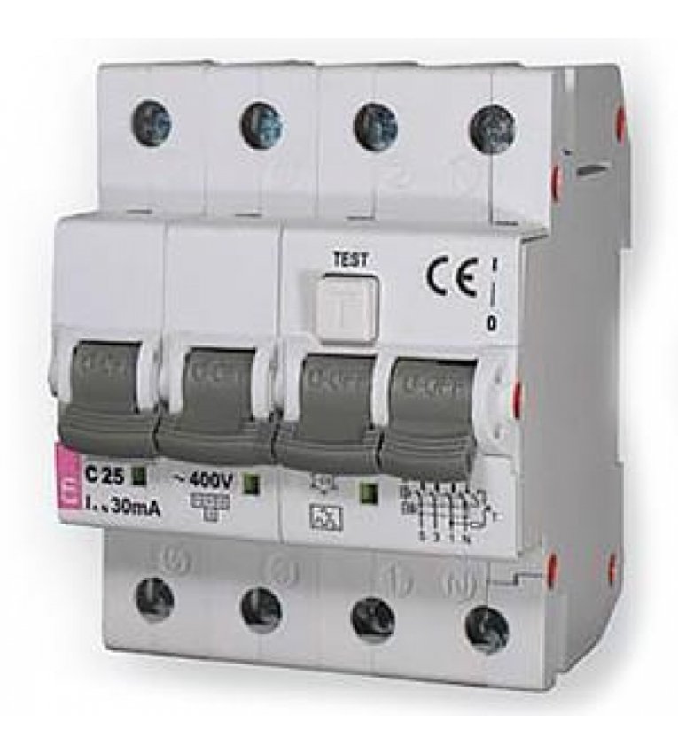 Диференціальний автомат ETI 002174525 KZS-4M 3p+N C 20/0.3 тип A (6kA) - 2174525