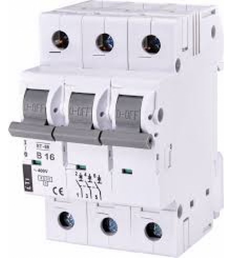 Автоматичний вимикач ETI 002175316 ST-68 3p B 16А (4.5 kA) - 2175316