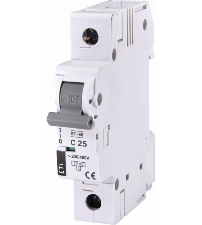 Автоматичний вимикач ETI 002181318 ST-68 1p С 25А (4.5 kA) - 2181318