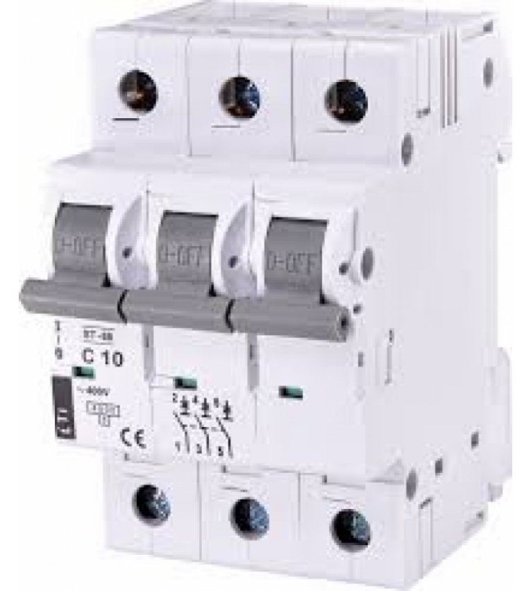 Автоматичний вимикач ETI 002185314 ST-68 3p C 10А (4.5 kA) - 2185314