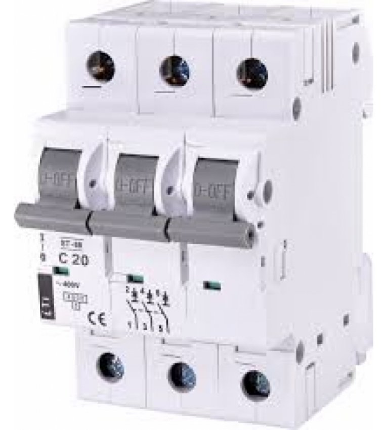 Автоматичний вимикач ETI 002185317 ST-68 3p C 20А (4.5 kA) - 2185317