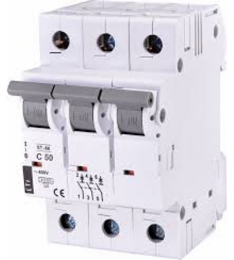 Автоматичний вимикач ETI 002185321 ST-68 3p C 50А (4.5 kA) - 2185321