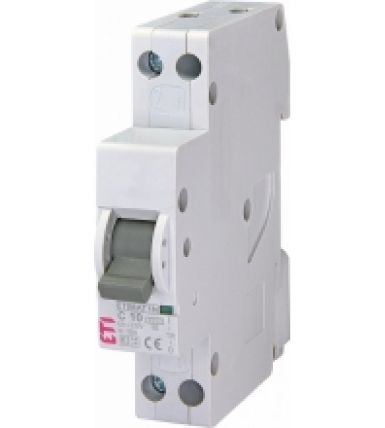 Автоматичний вимикач ETI 002191122 ETIMAT 6 1p+N С 10А (6 kA) - 2191122