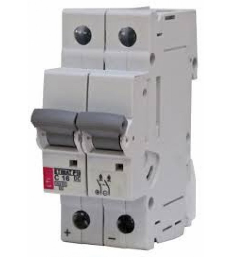 Автоматичний вимикач ETI 260321105 ETIMAT P10 DC 2p C 3A (10kA) - 260321105