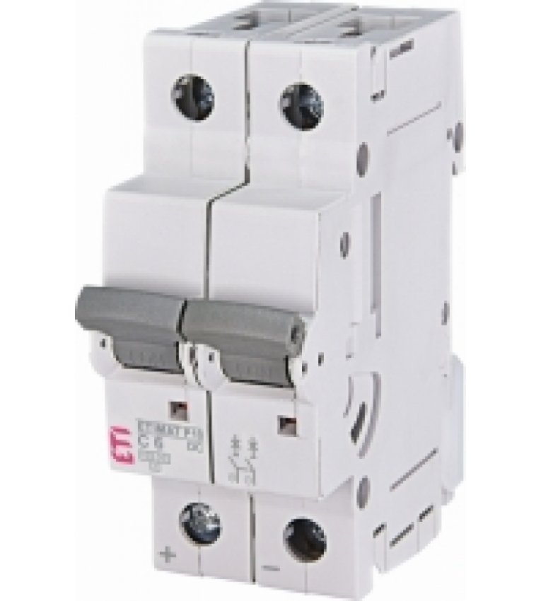 Автоматичний вимикач ETI 260621104 ETIMAT P10 DC 2p C 6A (10kA) - 260621104