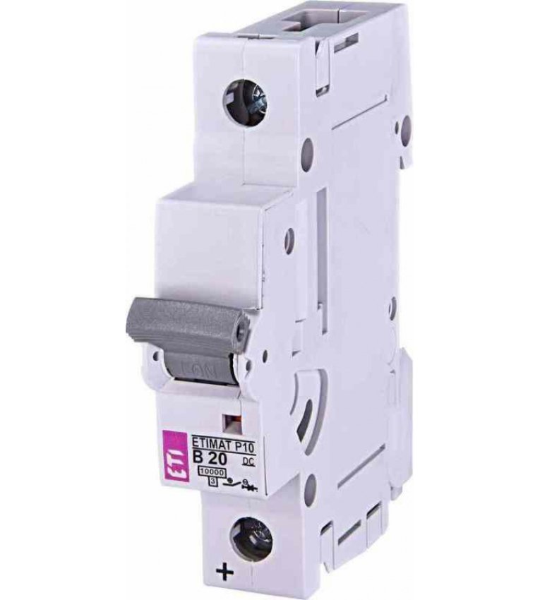 Автоматичний вимикач ETI 262000103 ETIMAT P10 DC 1p B 20A (10kA) - 262000103