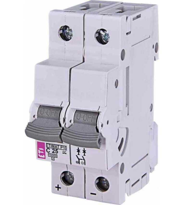 Автоматический выключатель ETI 262521103 ETIMAT P10 DC 2p C 25A (10kA) - 262521103