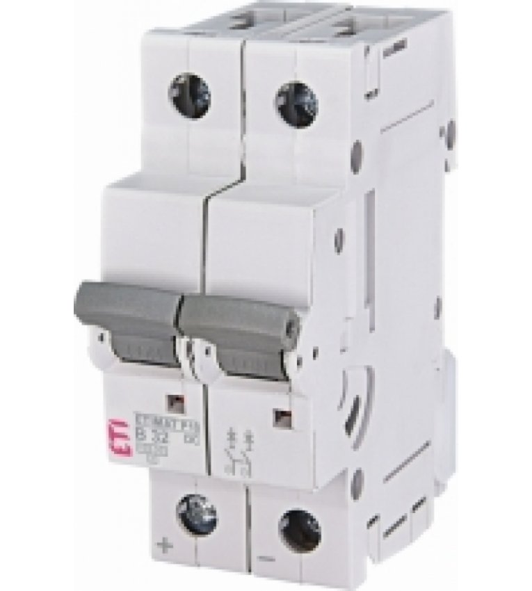 Автоматичний вимикач ETI 263220104 ETIMAT P10 DC 2p B 32A (10kA) - 263220104