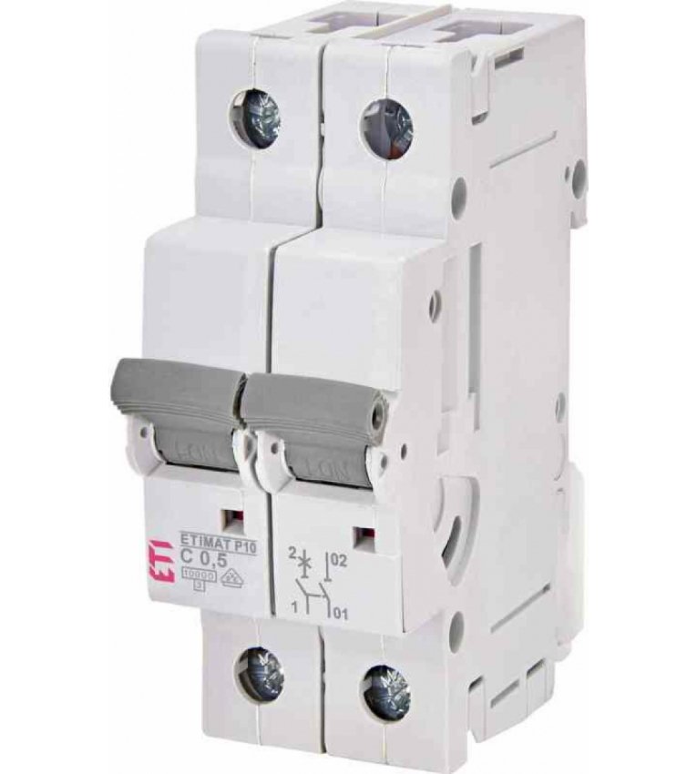Автоматичний вимикач ETI 270511101 ETIMAT P10 1p+N C 0.5A (10kA) - 270511101