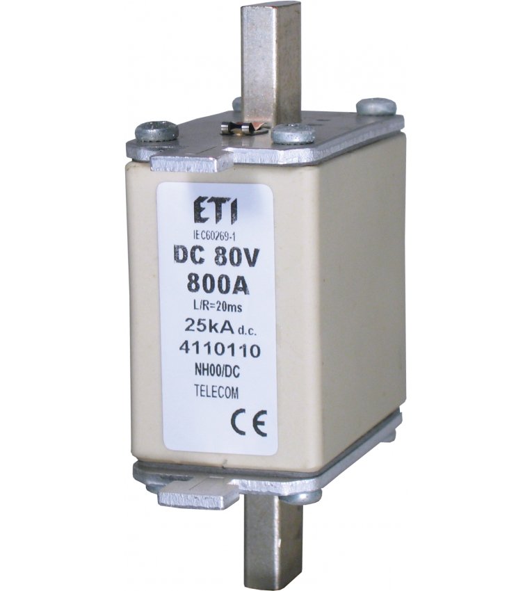 Ножевой предохранитель ETI 004110105 NH-00 80V DC 800A с бойком - 4110105