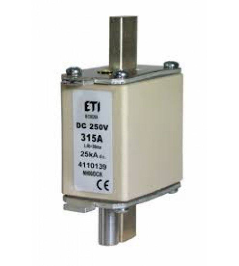 Ножевой предохранитель ETI 004110139 NH-00 DC 315A 250V с бойком - 4110139