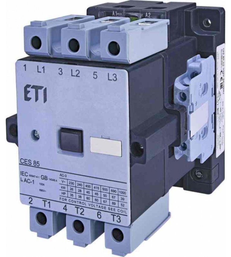 Контактор ETI 004646565 CES 85.22 (45 kW) 230V AC - 4646565