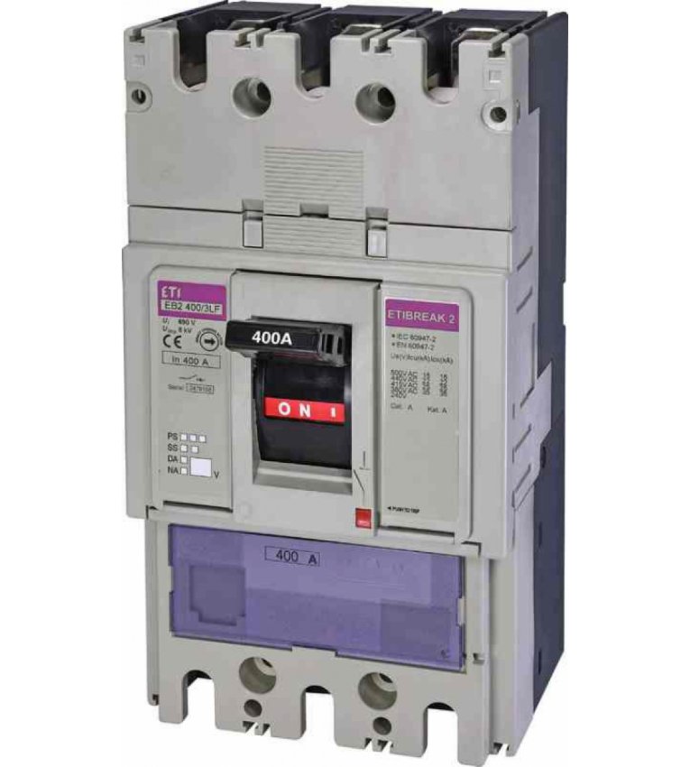 Автоматичний вимикач ETI 004671105 EB2 400/3LF 400А 3р (25кА) - 4671105