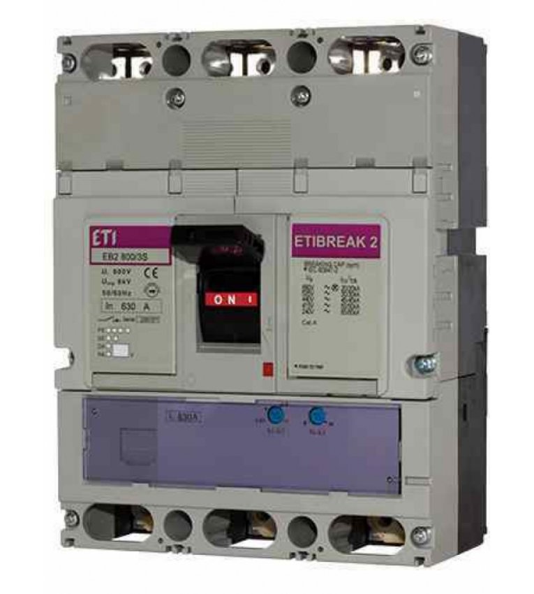 Автоматичний вимикач ETI 004672160 EB2 800/3S 630A 3p (50kA) - 4672160