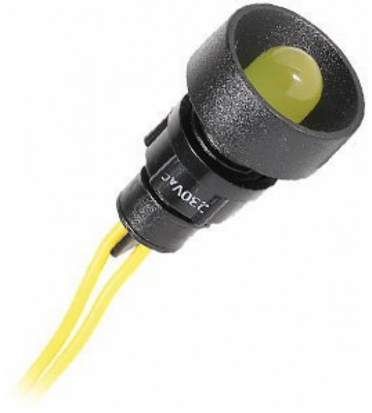 Сигнальная лампа ETI 004770812 LS 10 Y 230 10мм 230V AC (желтая) - 4770812