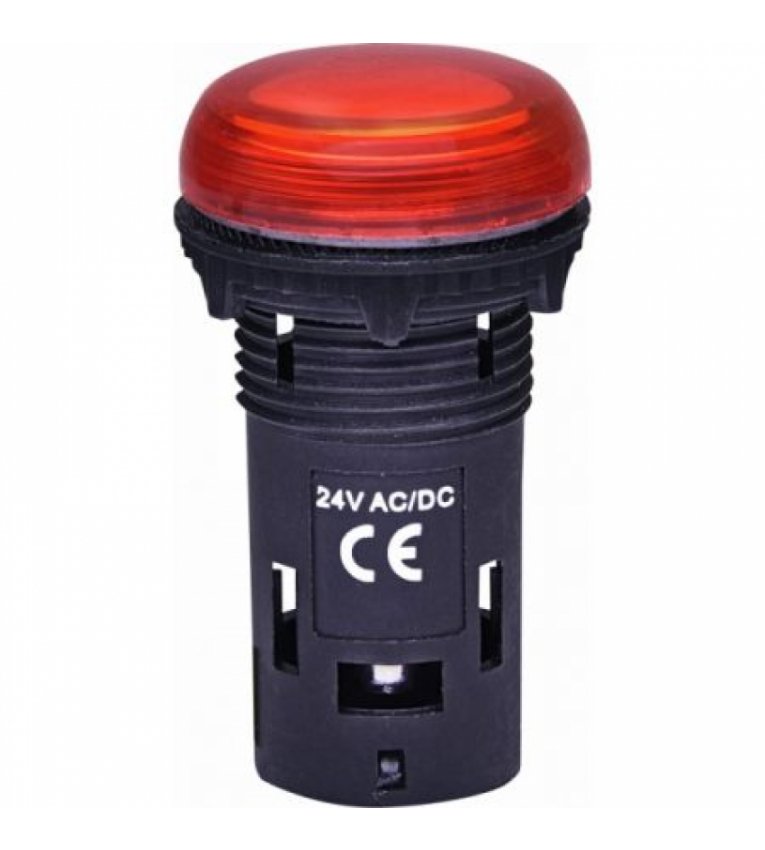 Матовая сигнальная лампа ETI 004771210 ECLI-024C-R 24V AC/DC (красная) - 4771210