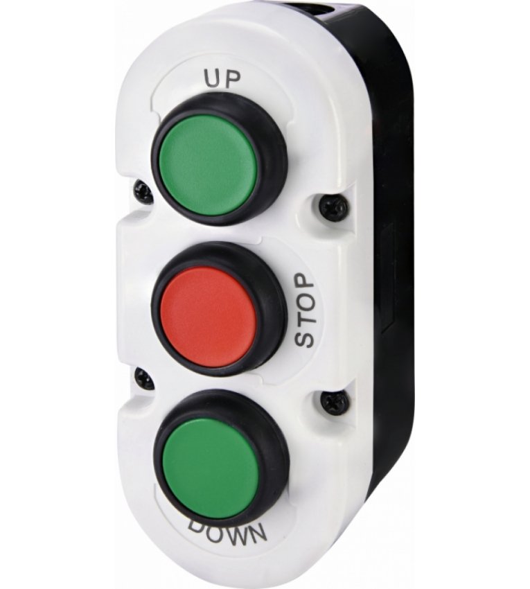 Тримодульний кнопковий пост ETI 004771445 ESE3-V7 («UP/STOP/DOWN» зелений/червоний/зелений) - 4771445
