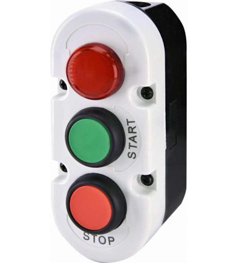 Тримодульний кнопковий пост ETI 004771446 ESE3-V8 «START/STOP» с с індикатором 240V AC - 4771446