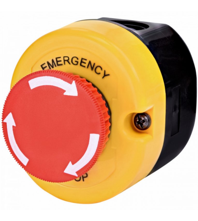 Одномодульный кнопочный пост ETI 004771447 ESE1Y-V1 («STOP» типа «гриб» отключение поворотом (красный) - 4771447