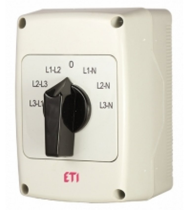 Кулачковий перемикач у корпусі ETI 004773203 CS 32 66 PNG (фазної/лінійної напруги IP65 32A) - 4773203