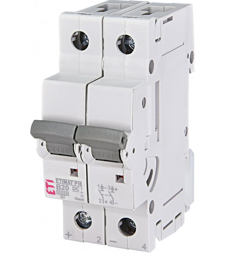 Автоматичний вимикач ETI 696320103 ETIMAT P10/R-DC 2p B 63A (10kA) - 696320103