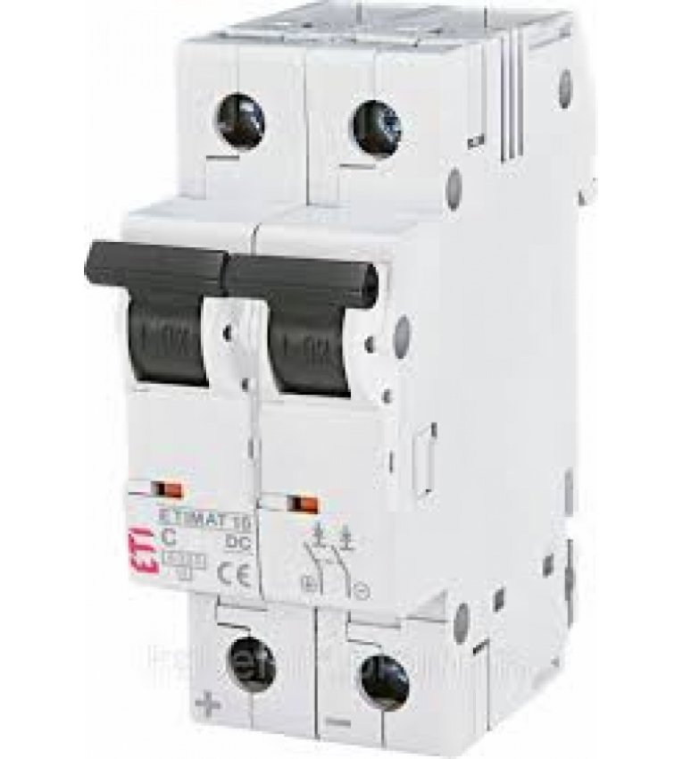 Автоматичний вимикач ETI 696321104 ETIMAT P10/R-DC 2p C 63A (10kA) - 696321104