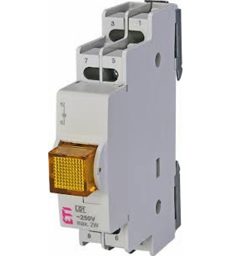 Сигнальна лампа на DIN рейку ETI 760513101 LG1 «YELLOW» (жовта) - 760513101