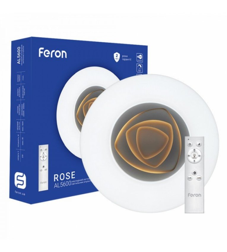 Круглий світильник Feron 6874 AL5600 80Вт 5600Лм - 6874