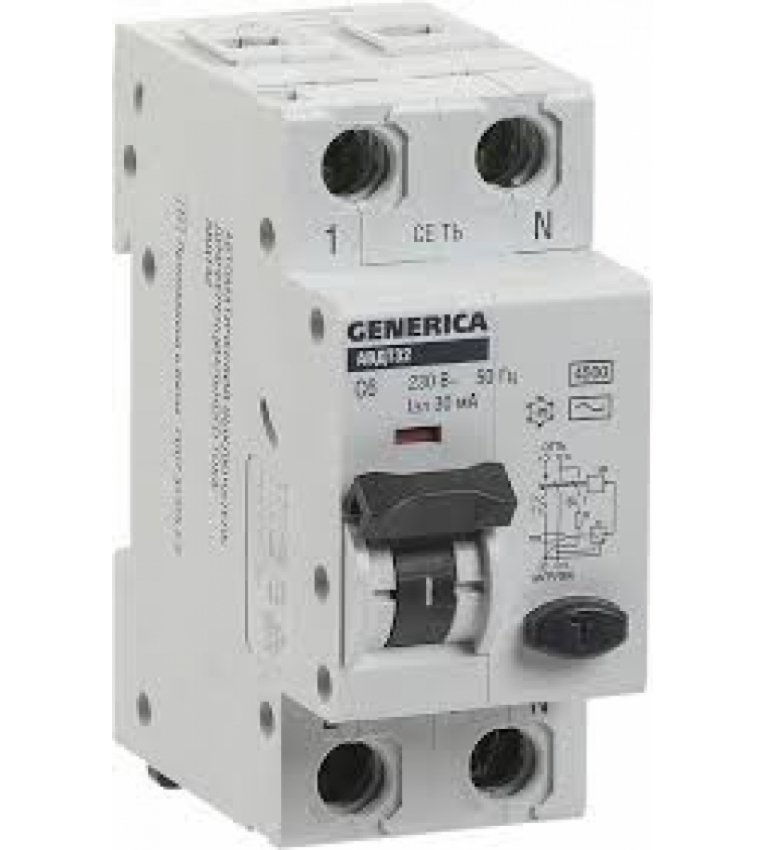 Автоматичний вимикач Generica MVA25-1-032-C ВА47-29 32А 4,5кА (C) - MVA25-1-032-C