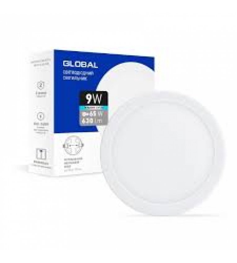 Круглий cвітлодіодний світильник Global SP adjustable 9Вт 4100K (1-GSP-01-0941-C) - 1-GSP-01-0941-C