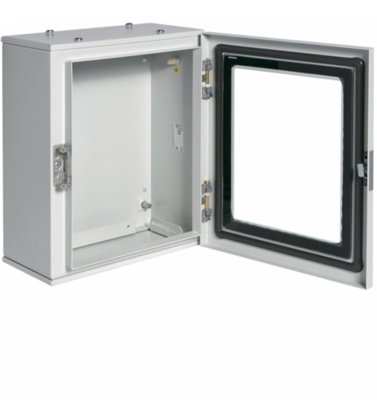 Металлический бокс Hager FL154A Orion Plus IP65 прозрачные двери 350x300x160мм - FL154A