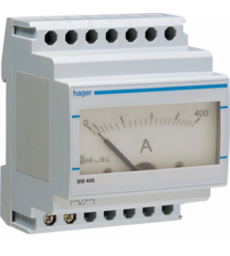 Аналоговий амперметр непрямого включення Hager SM400 0-400А - SM400