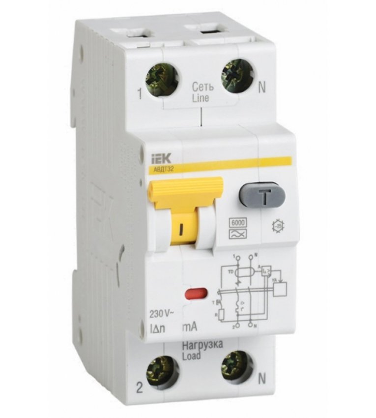 АВДТ32 C20 30мА диференційний автоматичний вимикач IEK - MAD22-5-020-C-30
