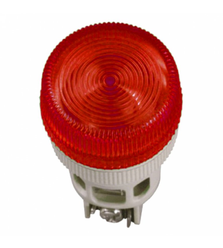 Світлосигнальна лампа ENR-22 Ø22мм червона неон/240В циліндр IEK - BLS40-ENR-K04