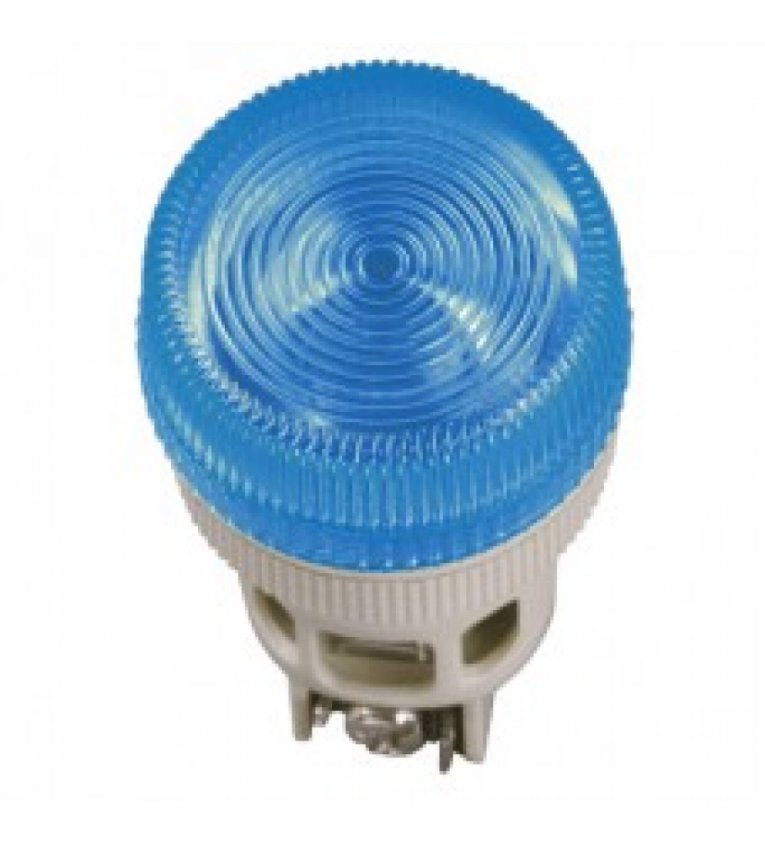 Світлосигнальна лампа ENR-22 Ø22мм синя неон/240В циліндр IEK - BLS40-ENR-K07