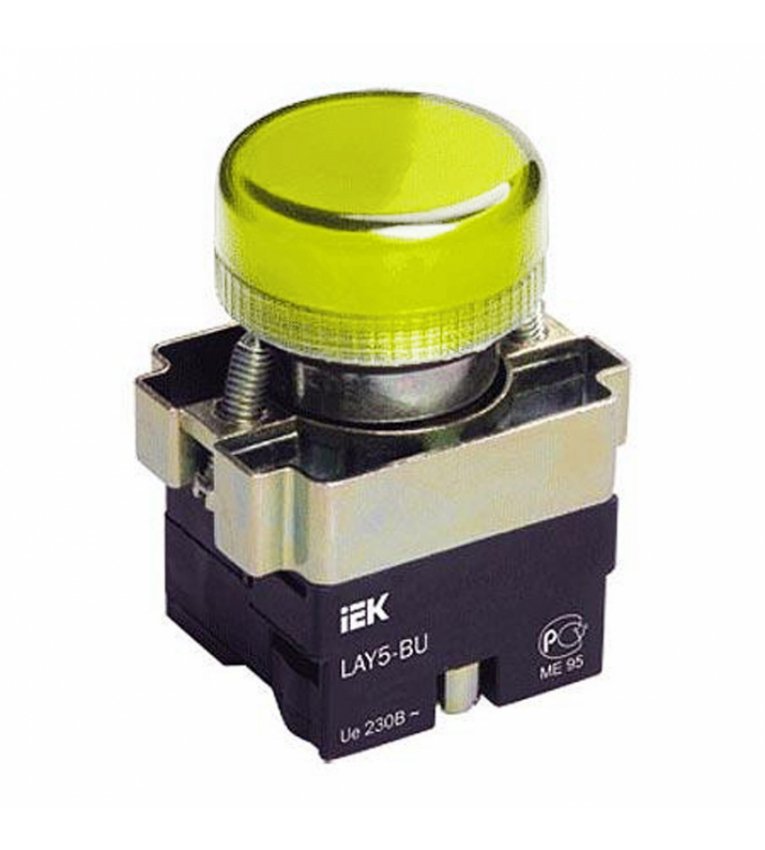 Светосигнальный индикатор LAY5-BU65 желтого цвета Ø22мм IEK - BLS50-BU-K05