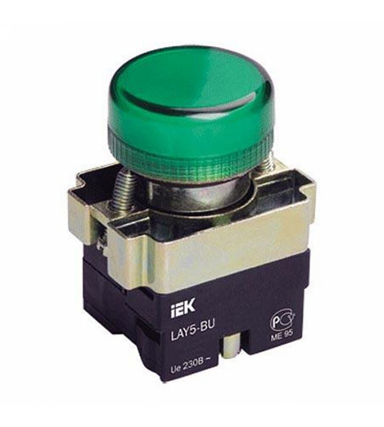 Світлосигнальний індикатор LAY5-BU63 зеленого кольору Ø22мм IEK - BLS50-BU-K06