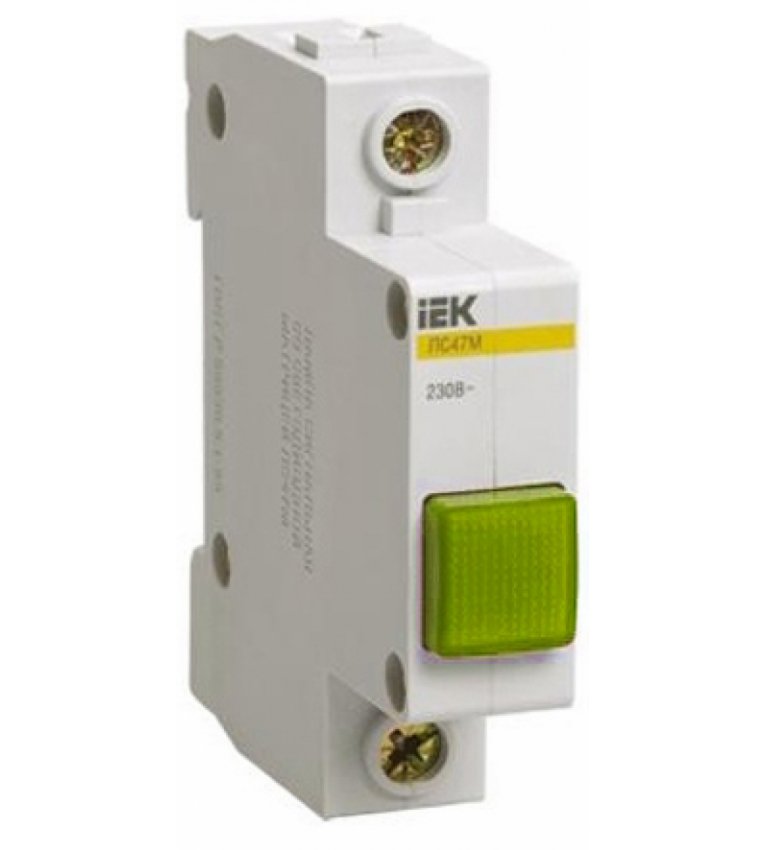 Сигнальна лампа ЛС-47М жовта, IEK - MLS20-230-K05