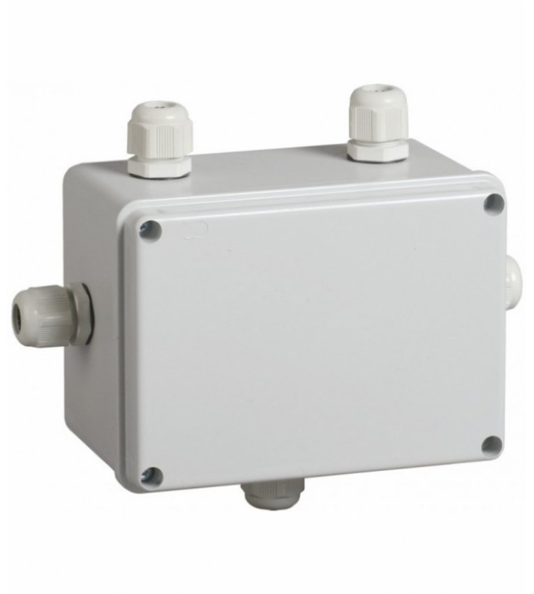 Коробка КМ41330 розпаювальна 100х100х50 мм IP55 (RAL7035, гермовводи PG9 5 шт) IEK - UKO10-100-100-050-K51-55