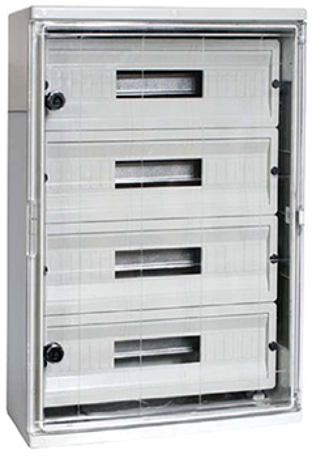 Пылевлагозащищенный шкаф на 72 модуля,  ip65, с прозрачной дверцей
