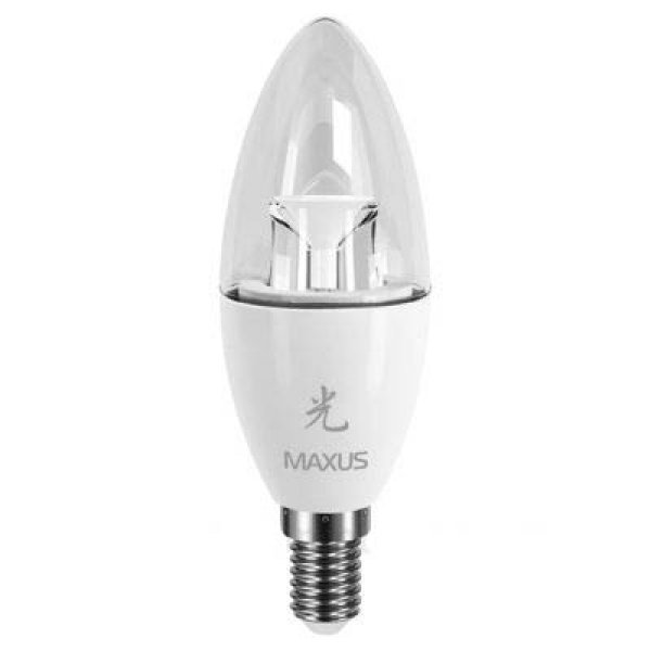 Светодиодная лампа 1-LED-421 С37 6Вт Maxus 3000K, E14 - 1-LED-421