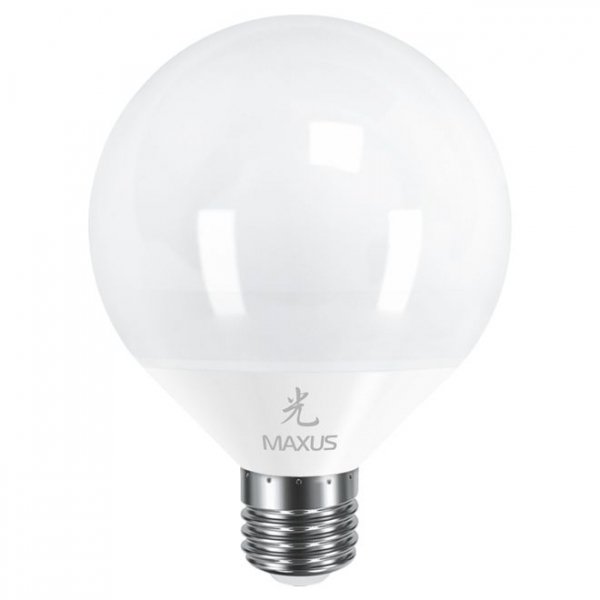 Лампа LED 1-LED-443 G95 12Вт Maxus 3000K, E27 - 1-LED-443