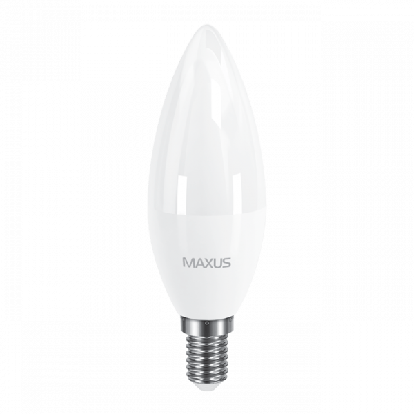 Led лампа 1-LED-5317 С37 8Вт 3000K, E14 Maxus - 1-LED-5317
