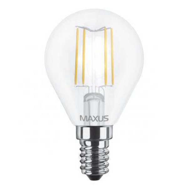Лампа світлодіодна 1-LED-548 G45 4Вт Maxus (Filament) 4100К, Е14 - 1-LED-548