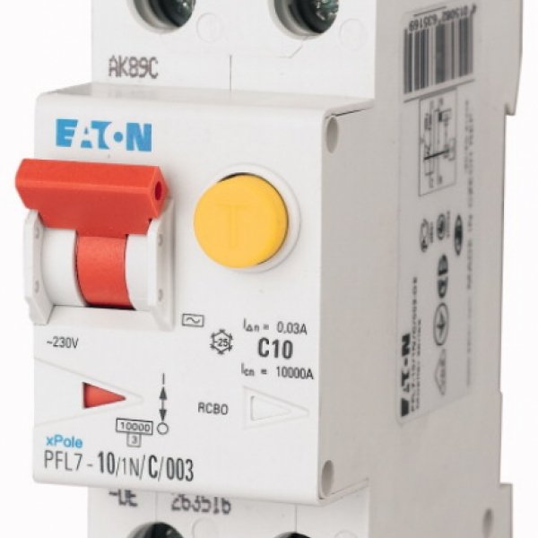 PFL7-10/1N/B/003-A-DE Дифференциальный автоматический выключатель EATON (Moeller) - 263435